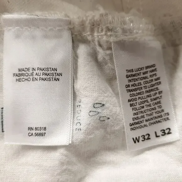 Lucky Brand 412 Authentic Slim Jeans Straight Leg Stretch Men 32x32 Beige Preppy - Picture 11 of 13